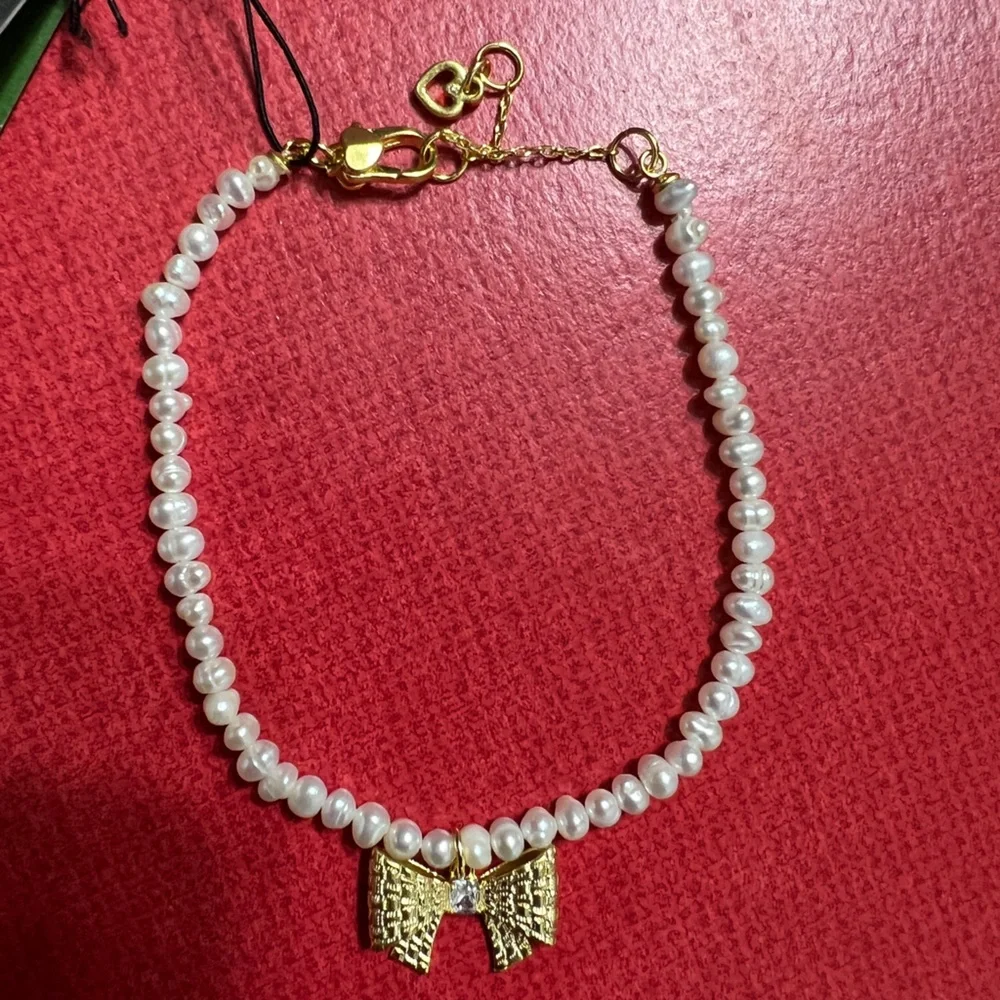 Kate Spade Wrapped in a Bow Pearl Charm Bracelet - Picture 5 of 6